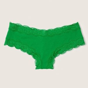 VS M Lace Waist Cotton Cheeky Panty